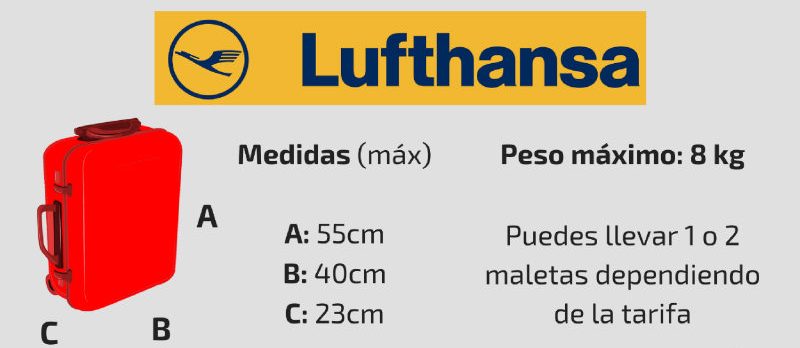 ▷ Lufthansa equipaje de mano 2020 